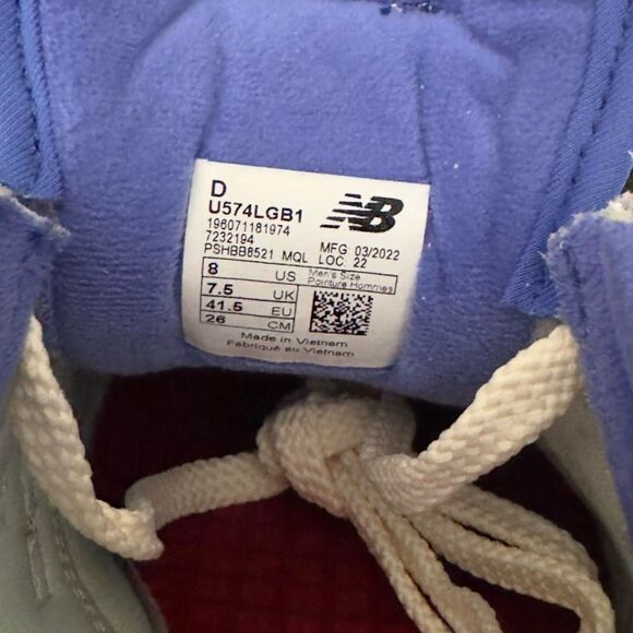 New-Balance Men's Yellow and Blue Trainers - Picture 7 of 7